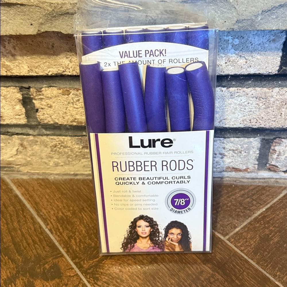 Purple Rubber Hair Rods - Picture 3 of 3